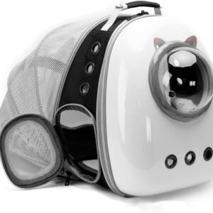 The backpack is suitable for cats, kittens, and small puppies.