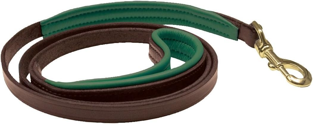 Narrow Padded Leather Dog Leash