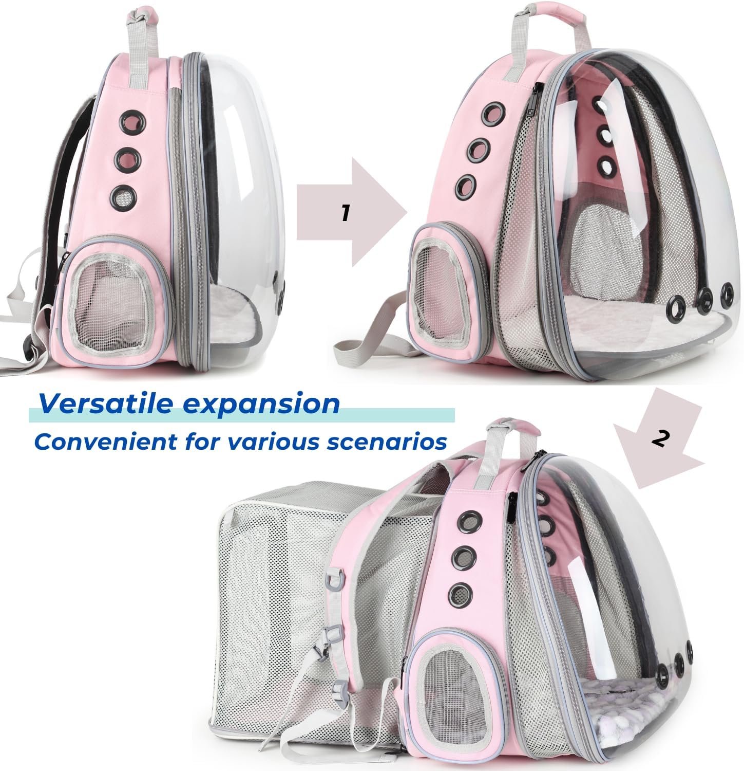 Pet backpack, bubble backpack, meets air transport standards - Image 2