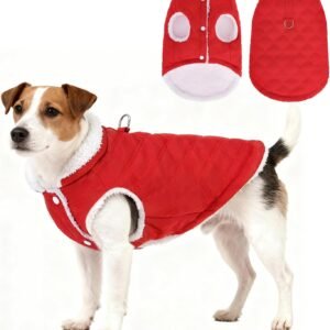 Windproof and Waterproof Down Vest-Style Dog Jacket (with Chest Straps)
