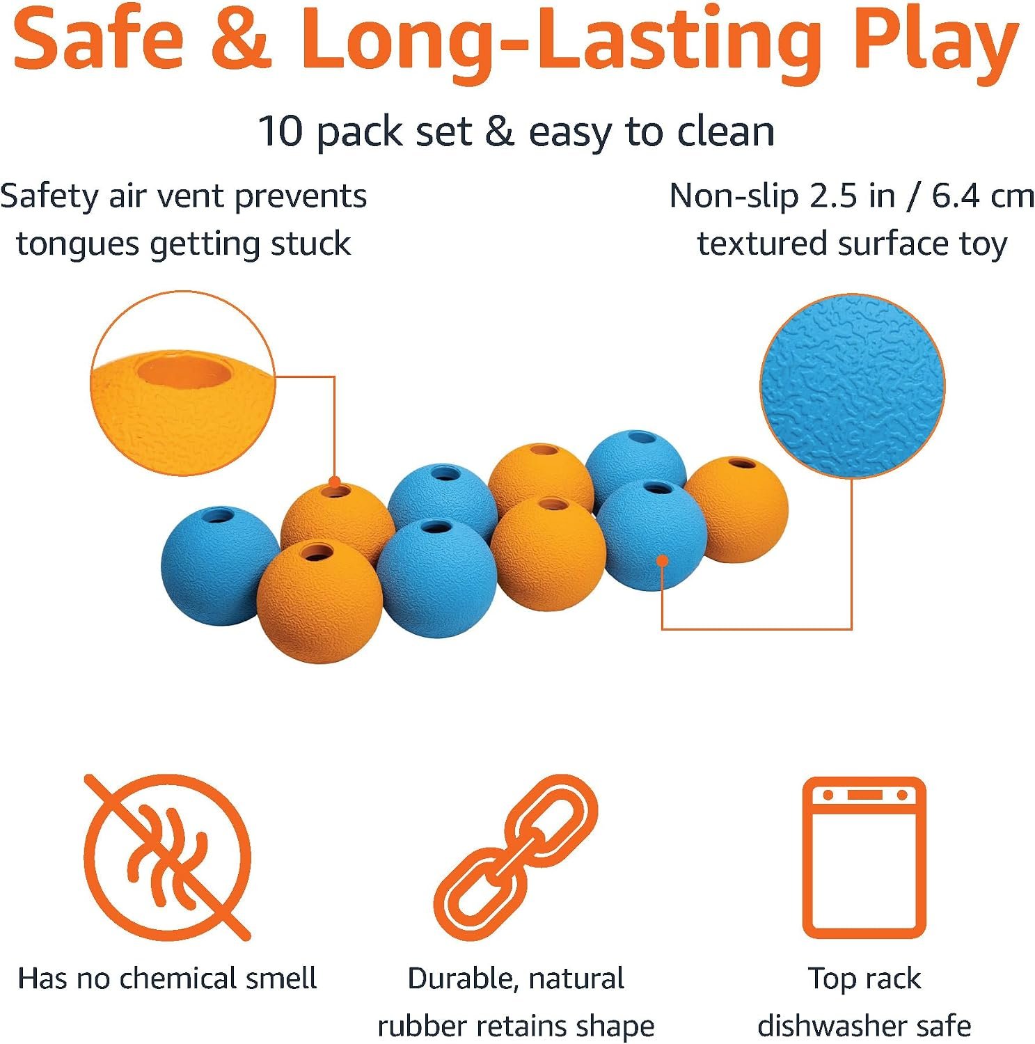 Dog Toys, Interactive Rubber Balls - Image 2