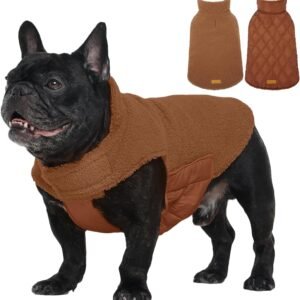 Reversible Warm and Waterproof Dog Jacket (Fleece/Quilted)