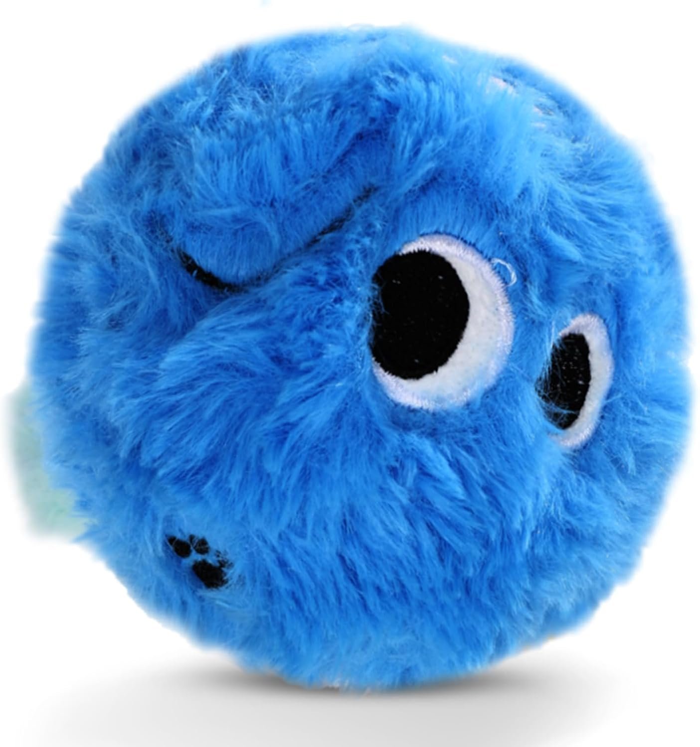 Plush squeaky dog ball, unstuffed, suitable for small and medium-sized dogs as a chew toy.