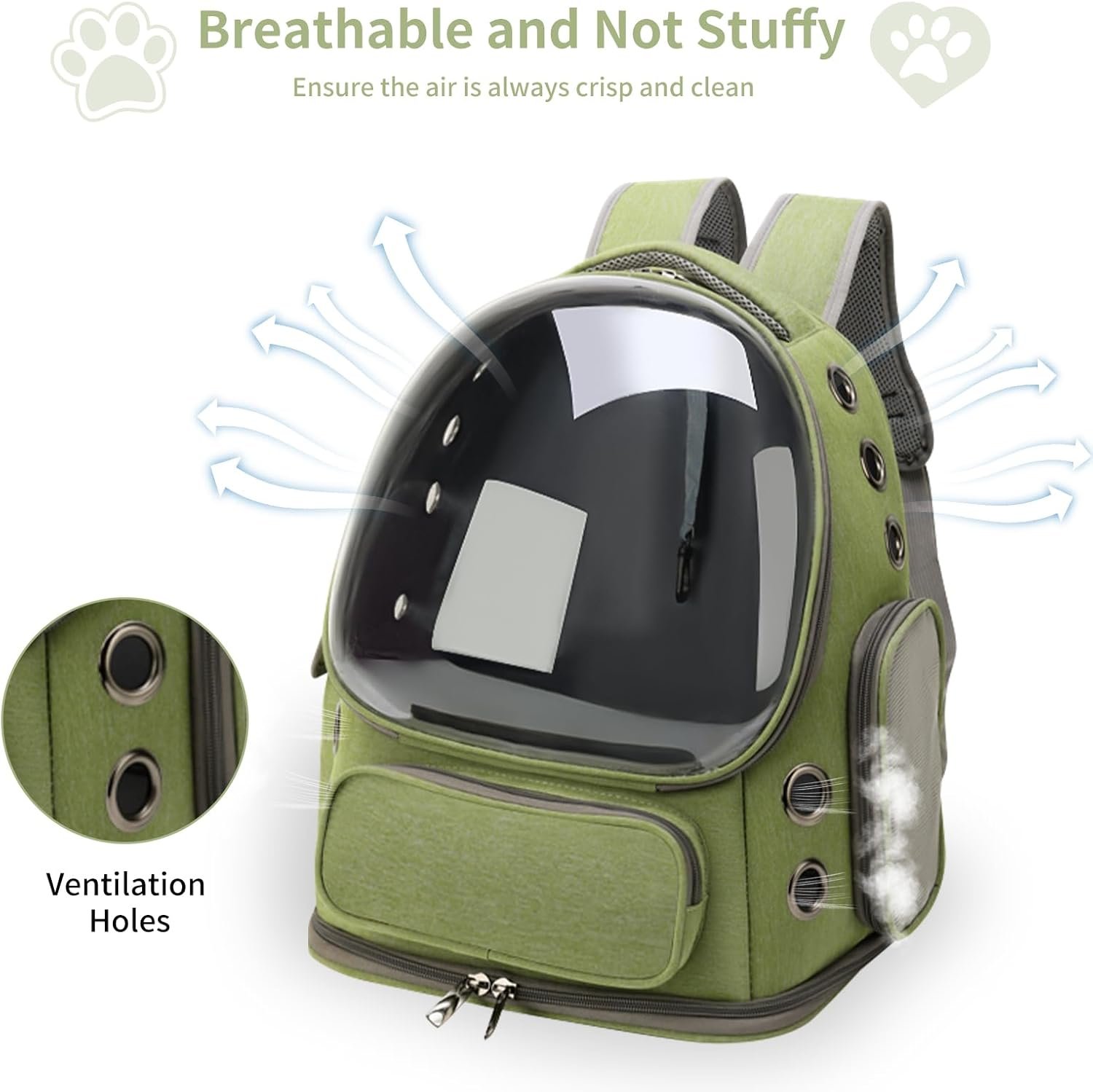 Cat backpack, suitable for cats and small dogs, breathable bubble backpack for cats. - Image 2