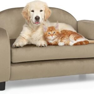 Pet sofas, suitable for small dogs and cats, velvet cat sofa bed