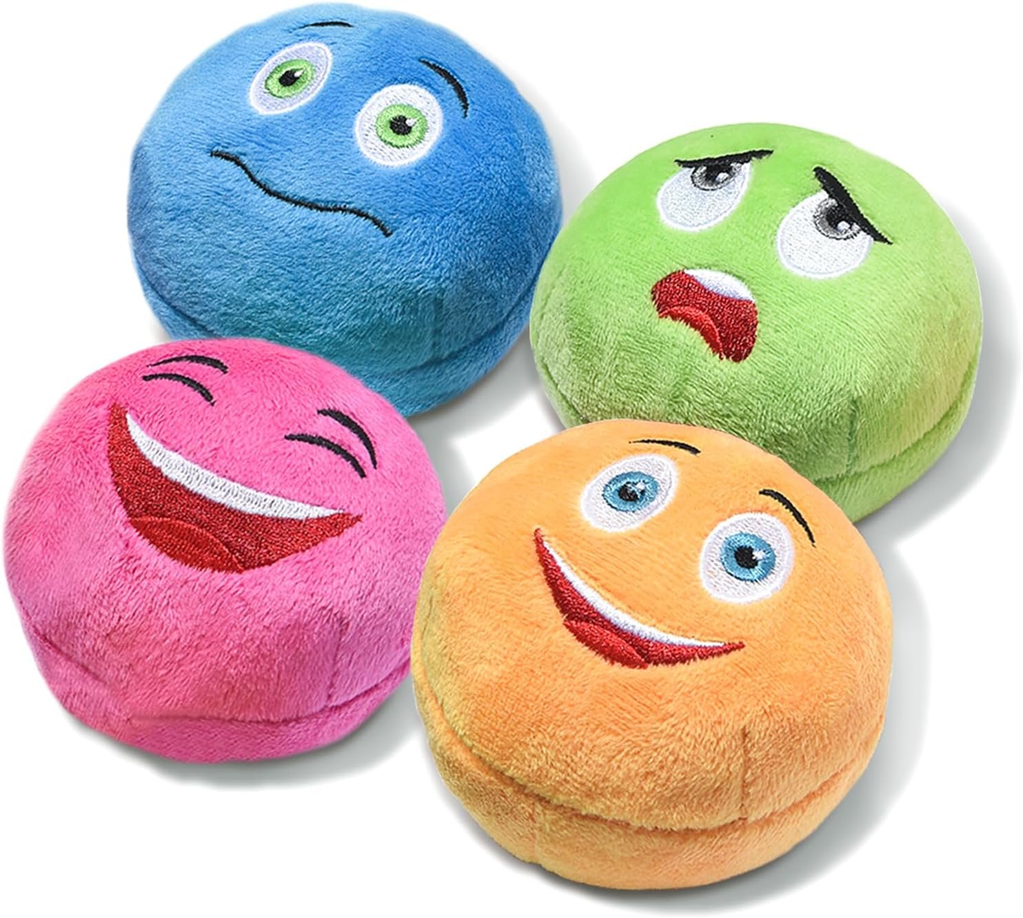 Squeaky Dog Toys, Stuffed Plush Puppy Toy Balls