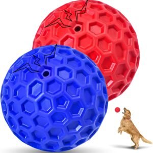 2-Pack Squeaky Dog Toy Balls, Interactive Toys Designed for Dogs That Love to Chew