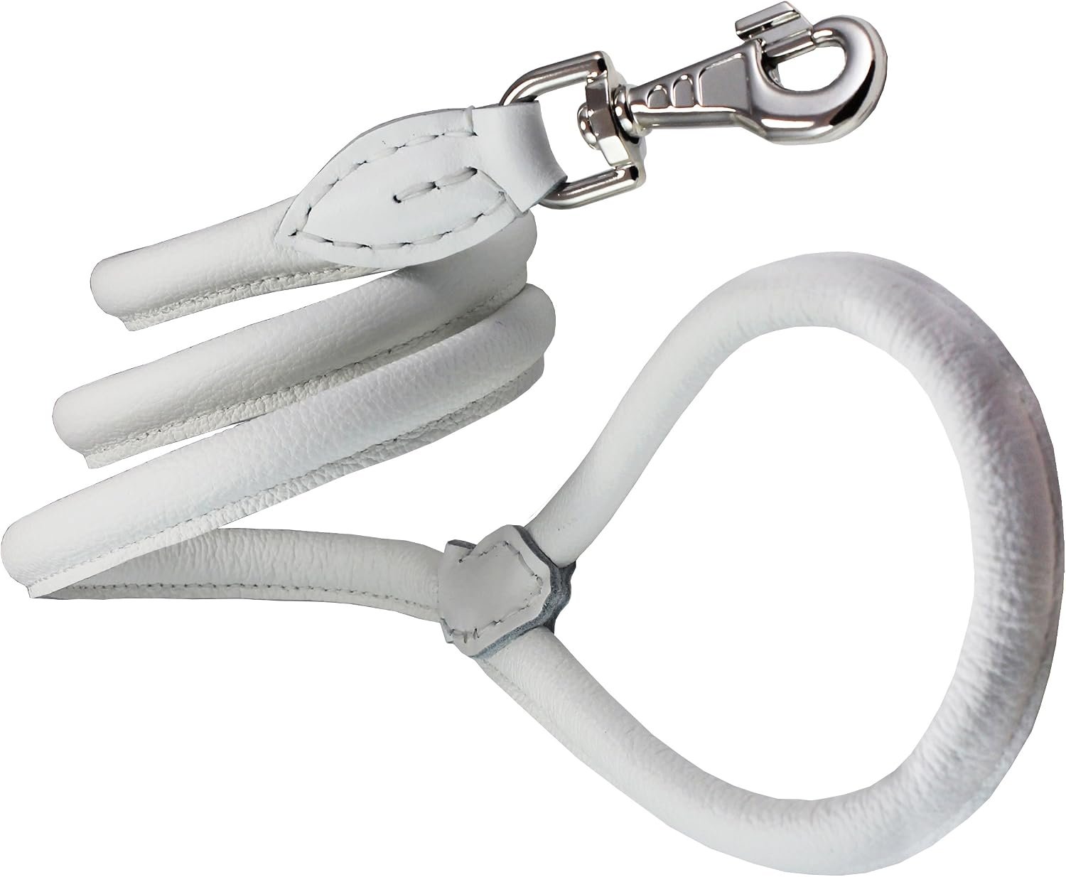 Round Rolled Leather Dog Leash