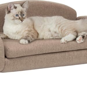 Modern pet sofa, low-back lounge bed with removable mattress cover